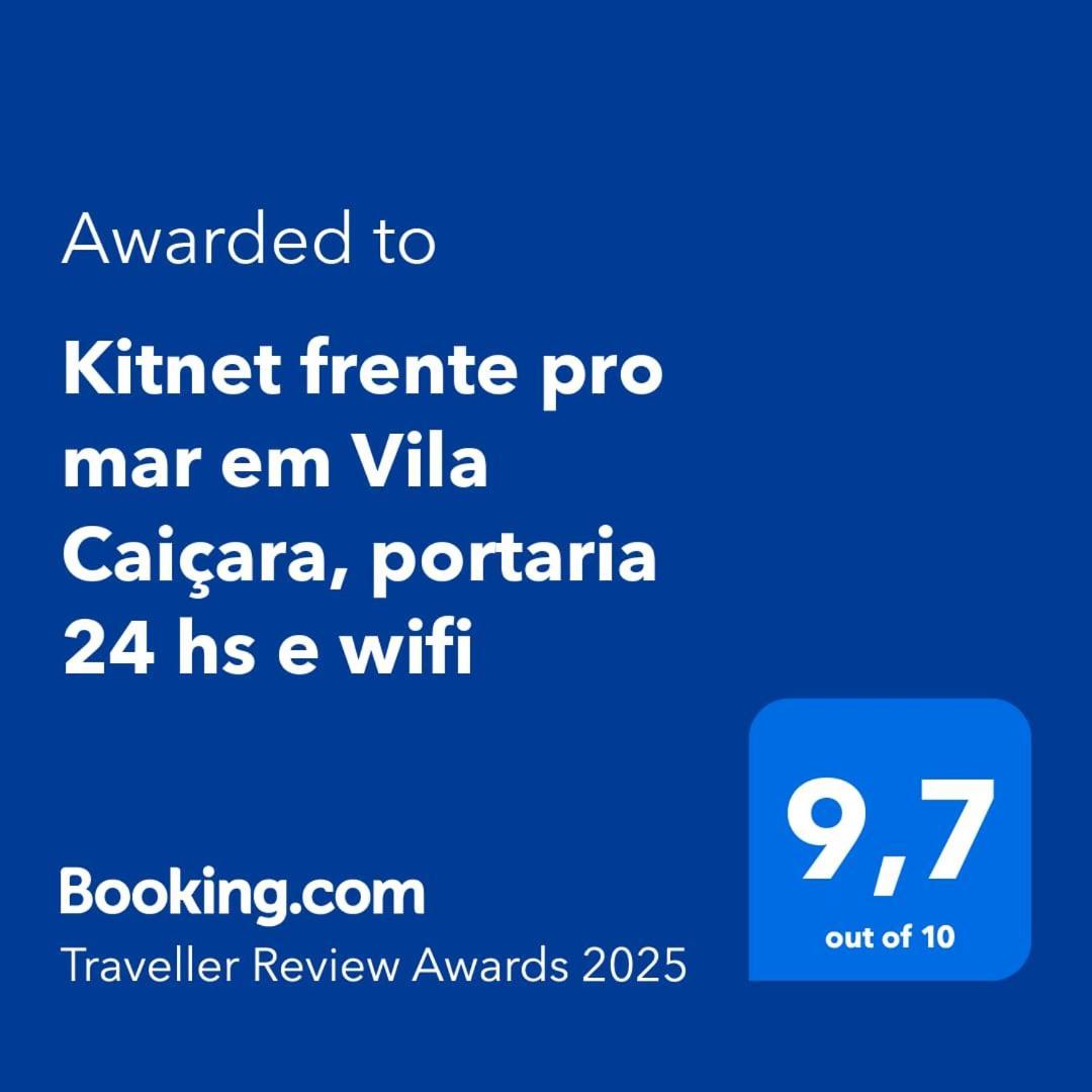 Kitnet Frente Pro Mar Em Vila Caicara, Portaria 24 Hs E Wifi Praia Grande  Exterior foto